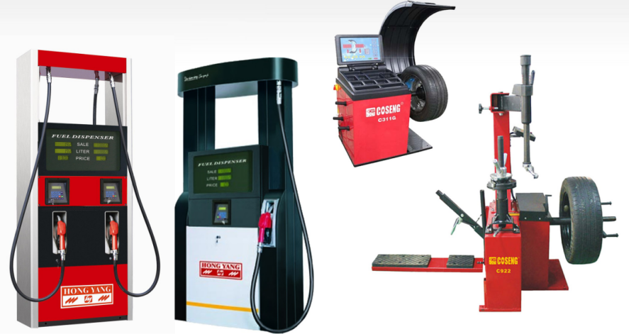 Fuel dispensers and workshop equipment